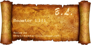 Beamter Lili névjegykártya